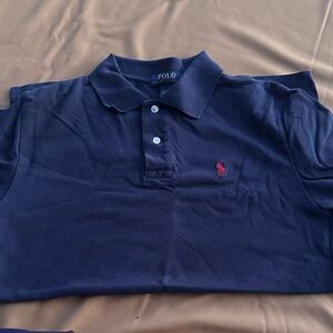 Polo by Ralph Lauren Dark Blue Polo Shirt with Red Logo